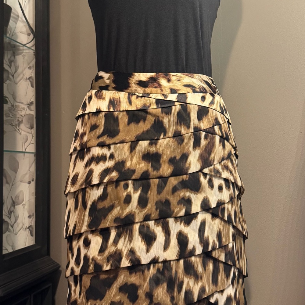 Worthington Animal Print Layered Pencil Skirt
